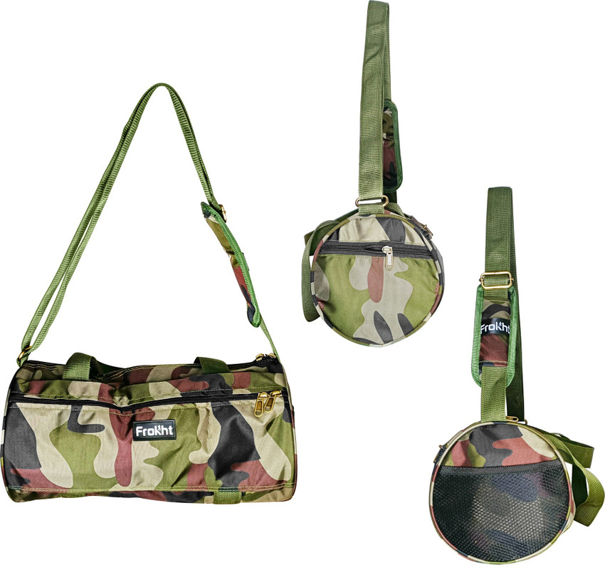 frokht Camouflage GYM Bag and Combo and Gym for Men and Women