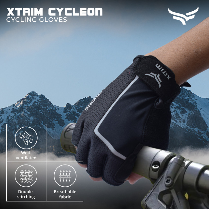 Leather palm cycling gloves clearance