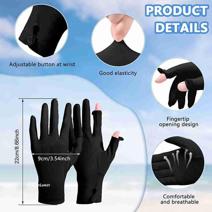  Summer Women Ice Silk Gloves Hand Guard Cooling Hand