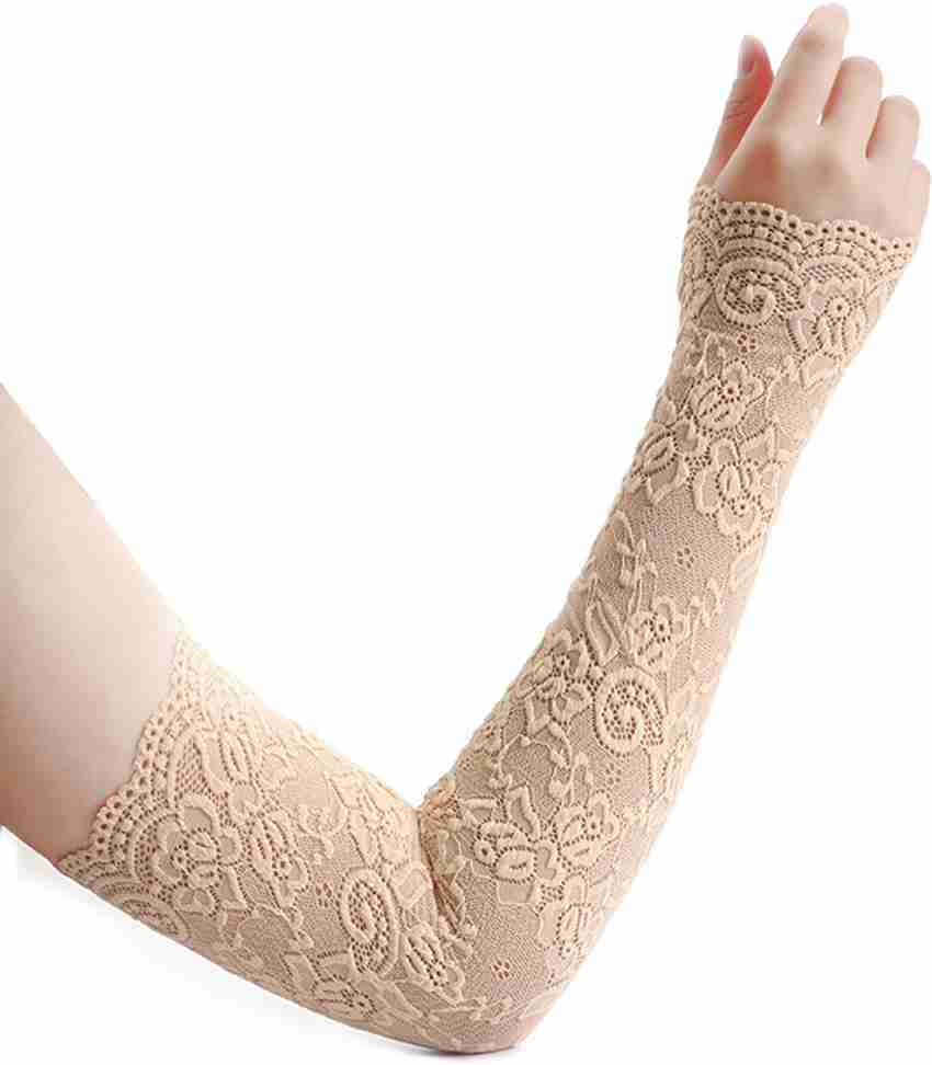 HASTHIP Summer UV Protection Arm Sleeves for Women Girls Crochet