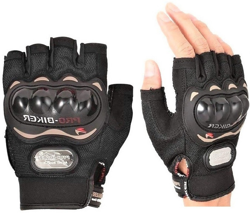 Biker gloves half cut sale