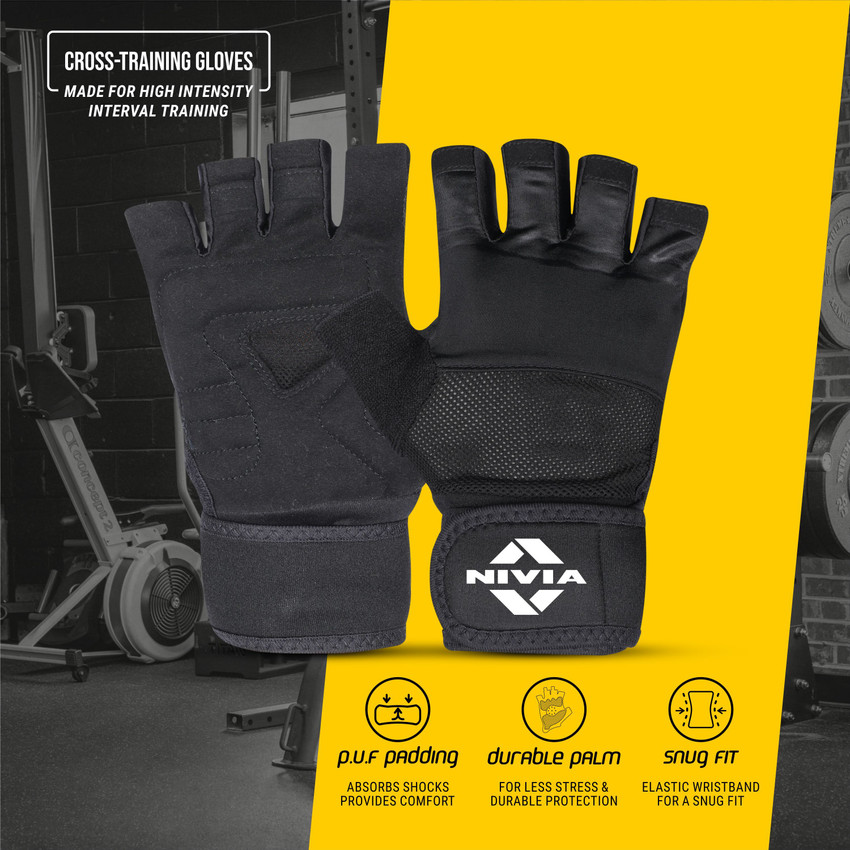 Nivia leather gym gloves cheap
