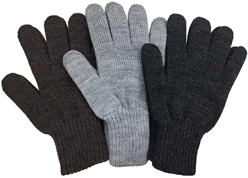 Desi Creed Winter Woolen Gloves For Boys And Girls Riding Gloves