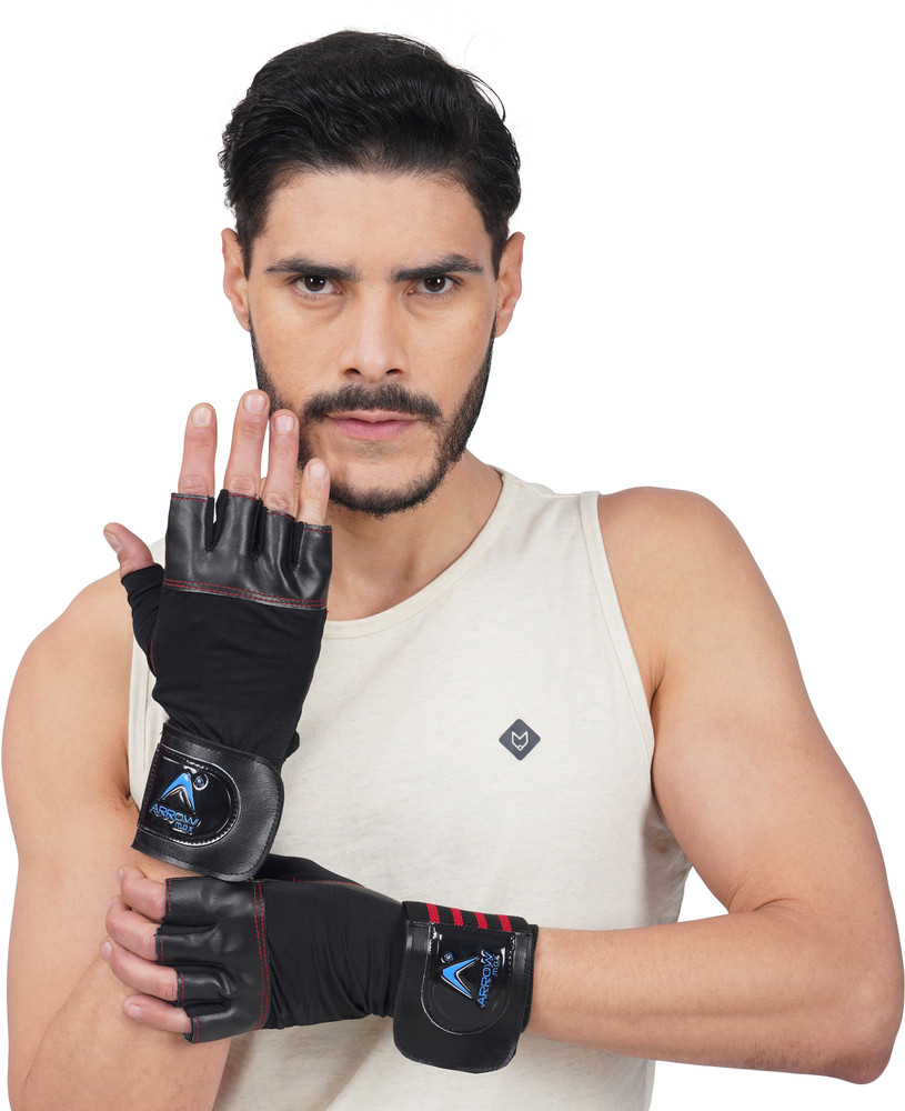 ArrowMax Sports Gym Gloves Support for Gym Half Finger Gloves with