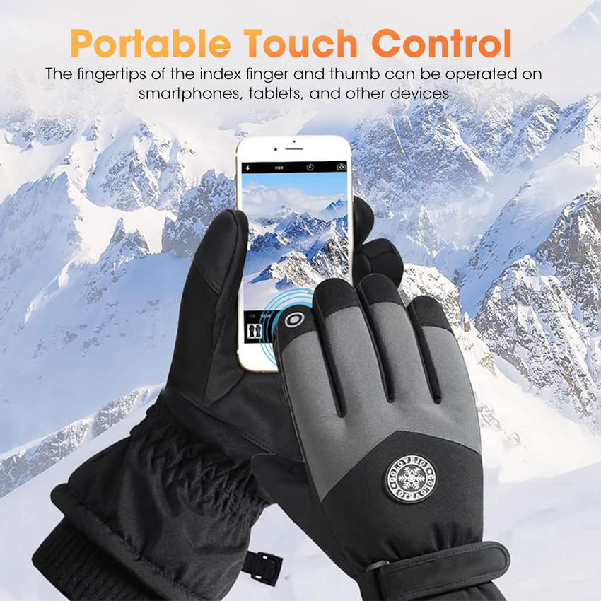 ELEPHANTBOAT Winter Gloves for Men Outdoor Riding Gloves for Men