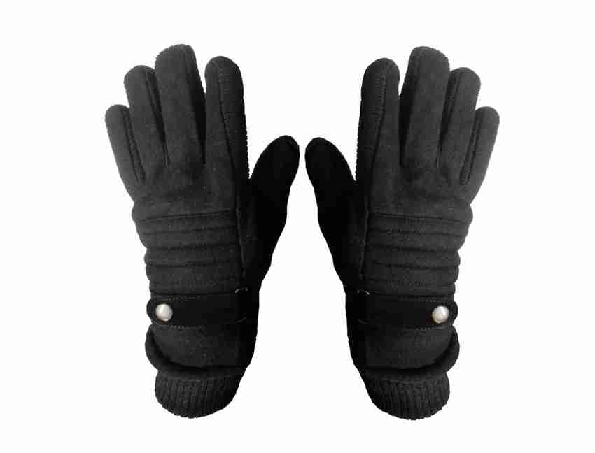 Bizarro.in Extra Warm and Soft Wool and Velvet Gloves With Fleece