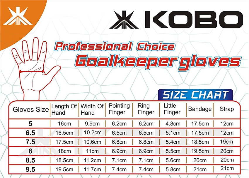 Soccer glove size chart new arrivals
