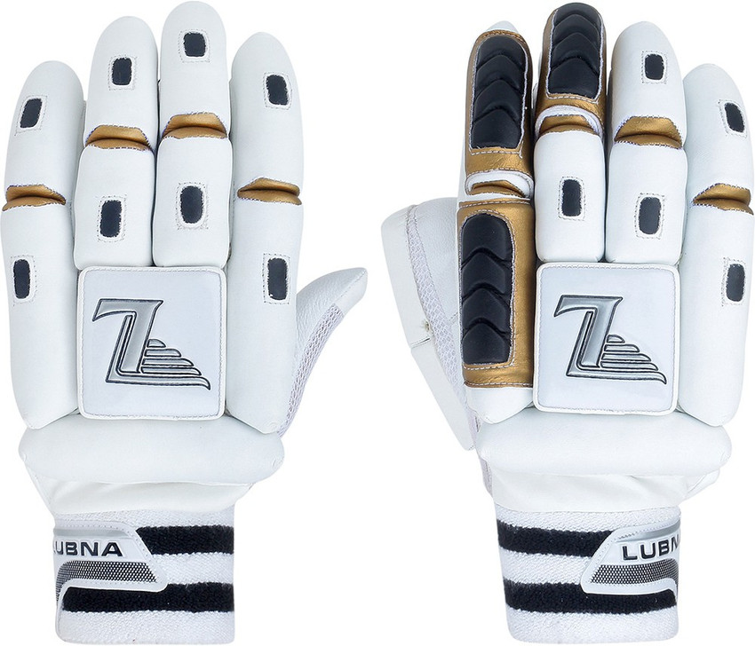 LUBNA White and Gold Edition Batting Gloves Buy LUBNA White and