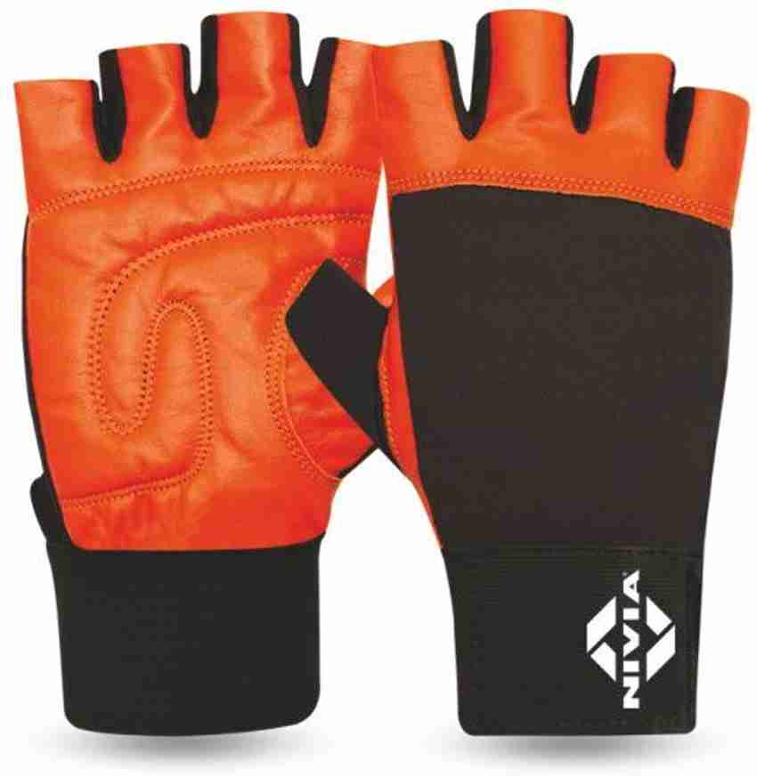 NIVIA Leather with Wrist Band Gym Fitness Gloves Buy NIVIA