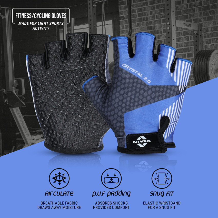 Nivia crystal gym gloves outlet