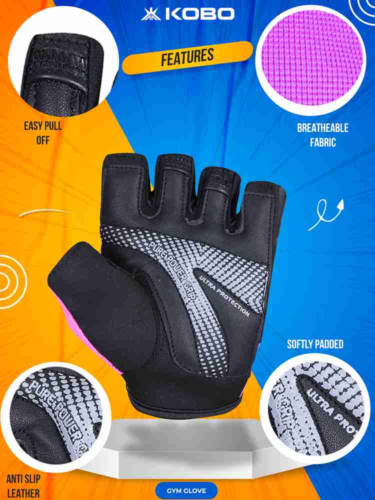 KOBO WTG 61 Weight Lifting Gym Glove Hand Protector for Fitness Training Gym Fitness Gloves Buy KOBO WTG 61 Weight Lifting Gym Glove Hand Protector for Fitness Training Gym Fitness Gloves