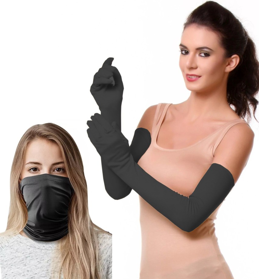 Nyamah sales Women Cotton UV Sun Protection Hand Gloves with Face Mask  Combo Set for Summer Driving Gloves - Buy Nyamah sales Women Cotton UV Sun  Protection Hand Gloves with Face Mask