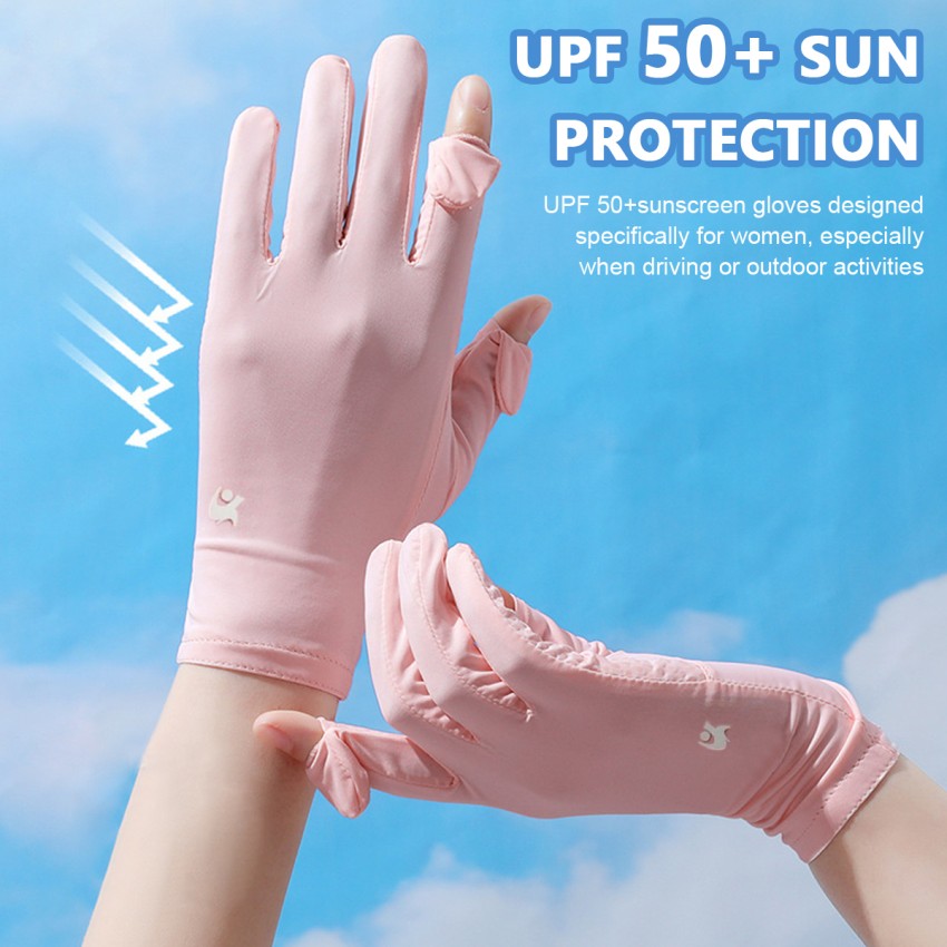 PROBEROS UV Sun Protection Gloves Women Non-Slip Full Finger Touch