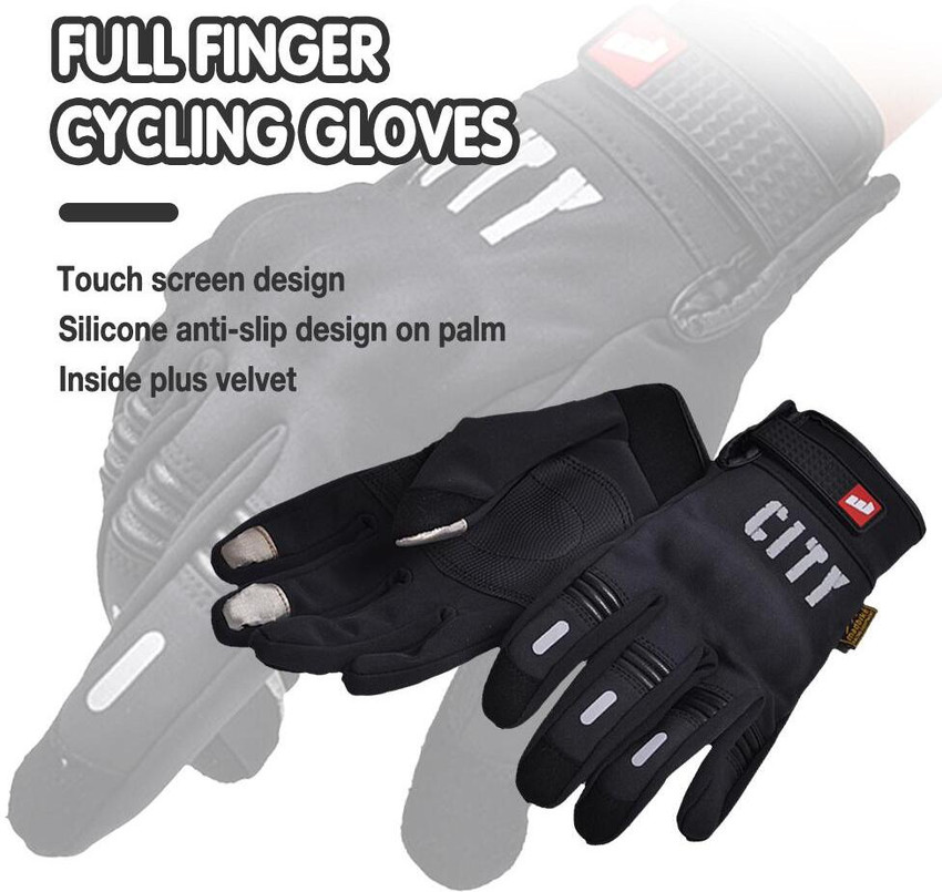 SHIVEXIM Premium Waterproof Bike Riding Gloves with Mobile Touch