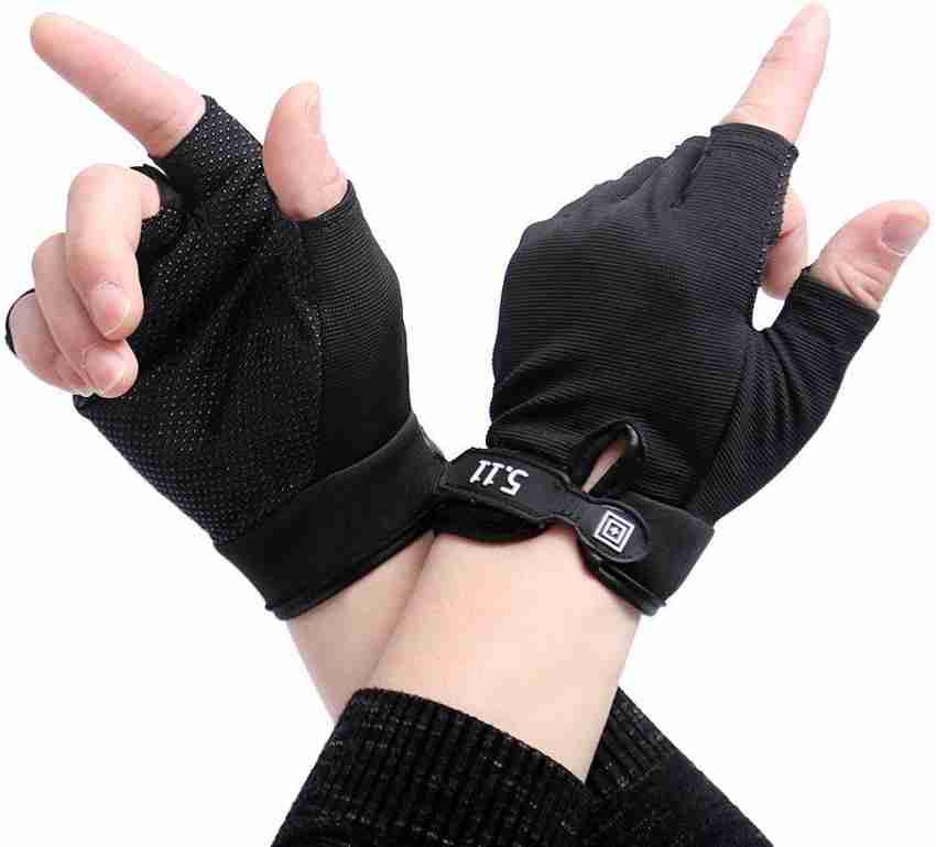 DreamPalace Bike Gloves Half Finger Fitness Sport Gloves Cycling Gloves Black Riding Gloves