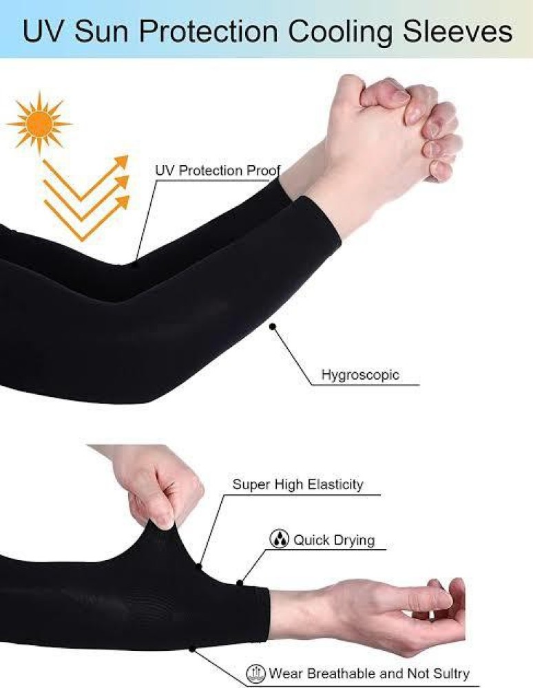 UV Protection Cooling Sleeves Half Finger Gloves Arm Sleeves Men