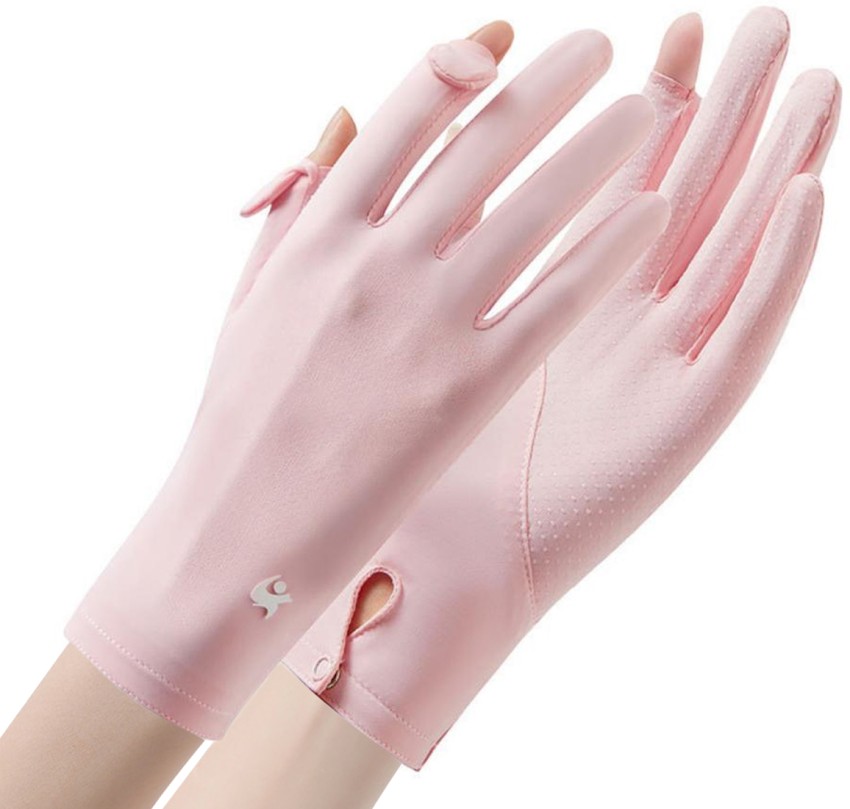 PATPAT UV Sun Protection Gloves Women Non-Slip Full Finger Touch