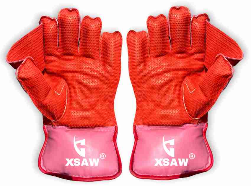 Leather wicket keeping gloves on sale