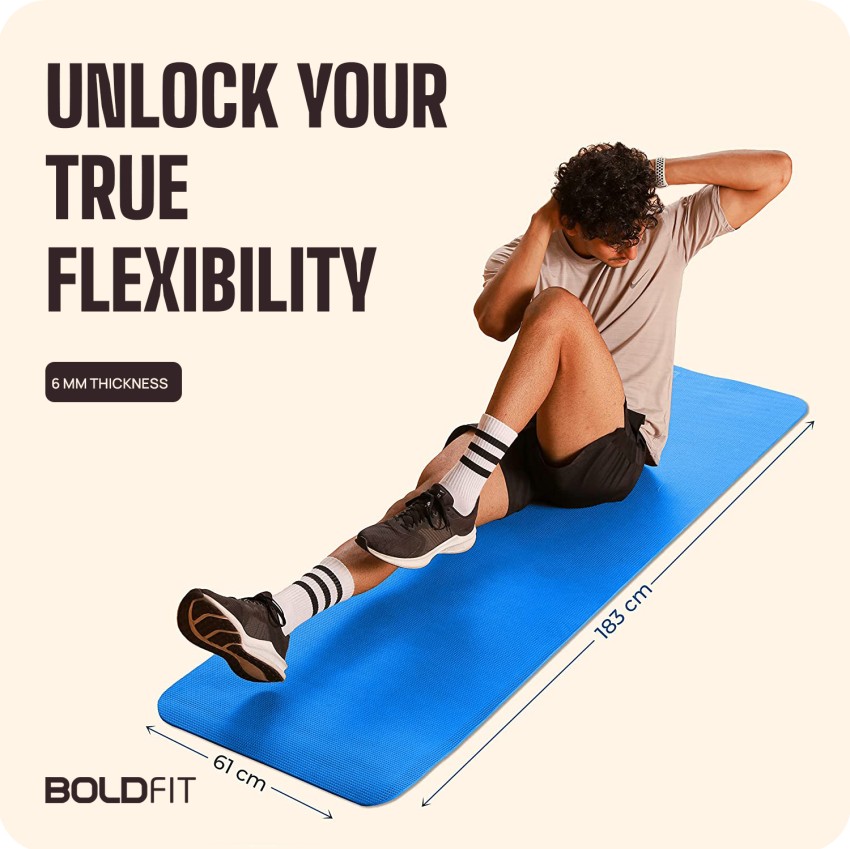 BOLDFIT Yoga Mat For Men Women & Kids Eva Exercise Mat For Gym With Cover  Strap Mattress Blue 4 mm Yoga Mat - Buy BOLDFIT Yoga Mat For Men Women &  Kids