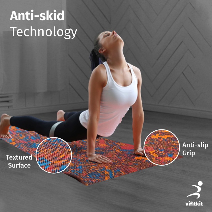 VIFITKIT Anti Skid Yoga Mat for Home Gym and Outdoor Workout with