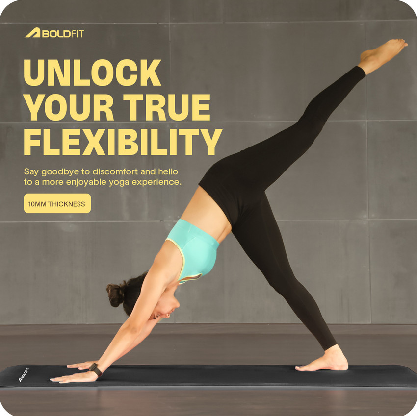 BOLDFIT NBR For Women Men 10mm Thick Non Slip Exercise mat For Home Gym Workout Black 10 mm Yoga Mat Buy BOLDFIT NBR For Women Men 10mm Thick Non Slip Exercise mat