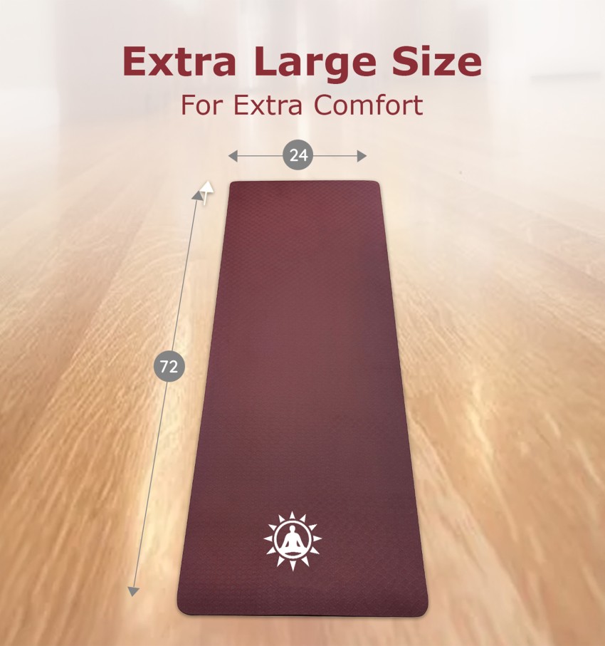 Omnicures Premium Yoga Mat for Men Thick, Eva 6mm Red Wine for