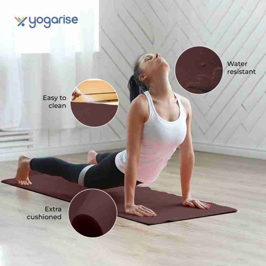 Yogarise 6mm Yoga Mat with Shoulder Strap & Bag Yoga mats for Home Gym & Outdoor  Workout 6 mm Yoga Mat - Buy Yogarise 6mm Yoga Mat with Shoulder Strap & Bag