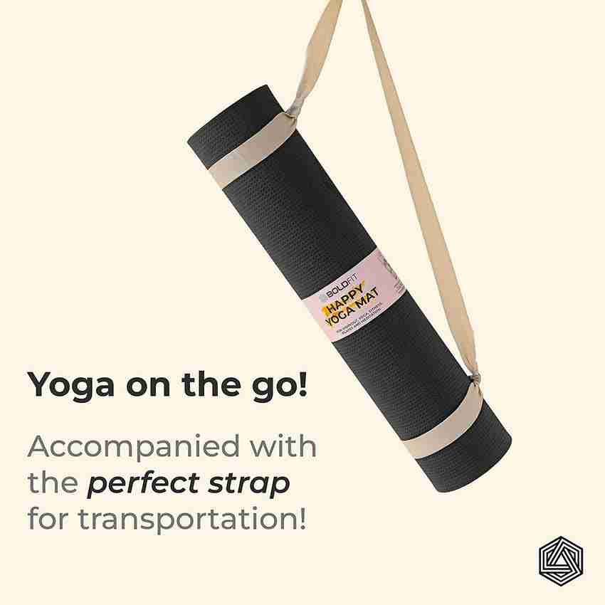Exercise mat with strap clearance
