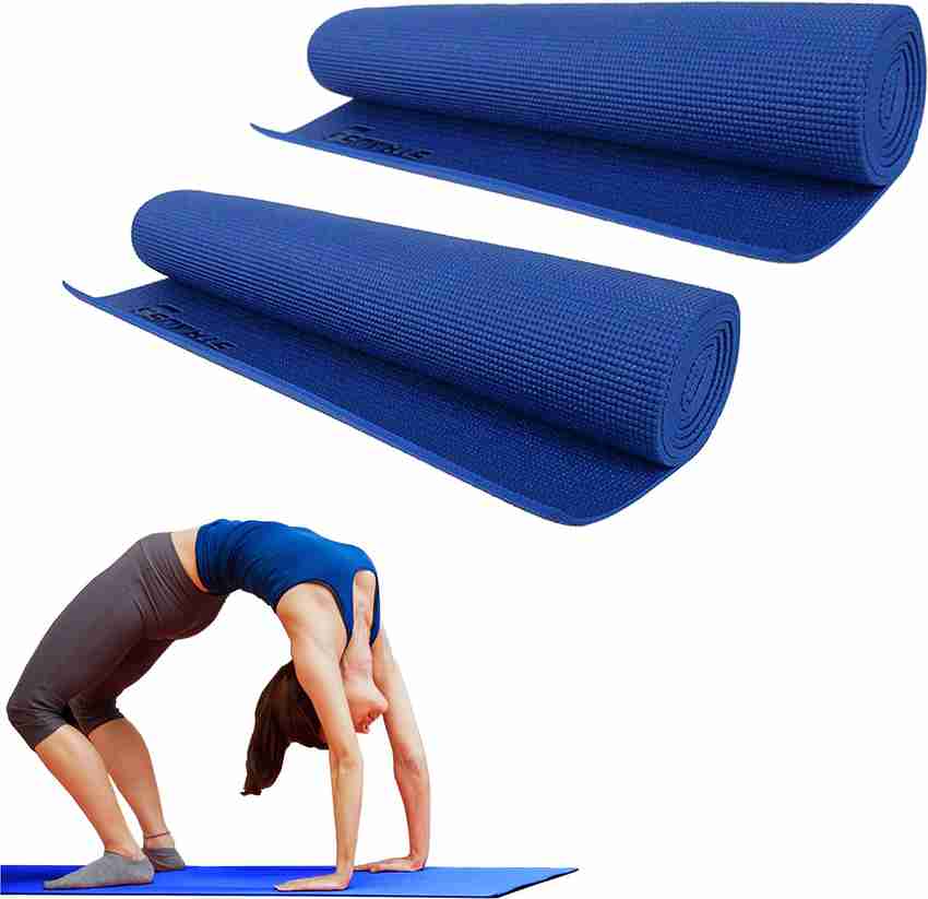 Strauss Anti Skid Solid PVC Yoga Mat With Carry Bag Exercise Mat for Home Gym Pack of 2 Blue 4 mm Yoga Mat Buy Strauss Anti Skid Solid PVC Yoga Mat With Carry Bag Exercise