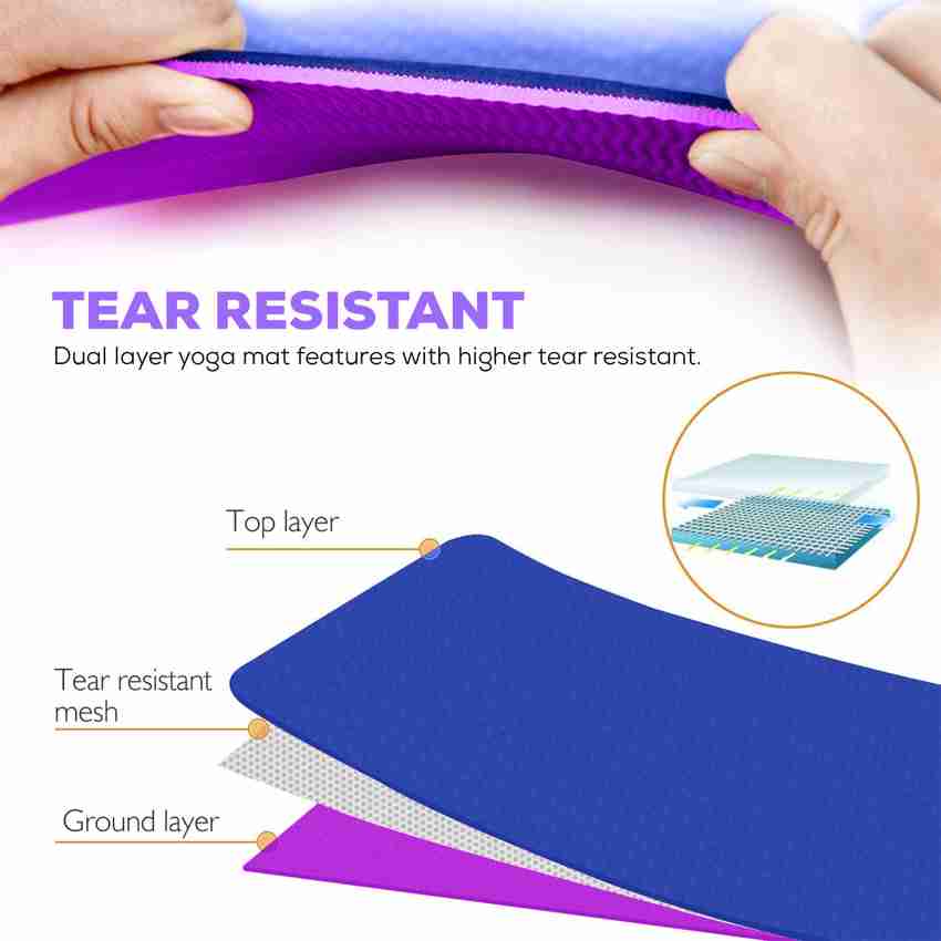 WErFIT Yoga Mat For Men Women Double Sided 2.5 Feet Wide TPE