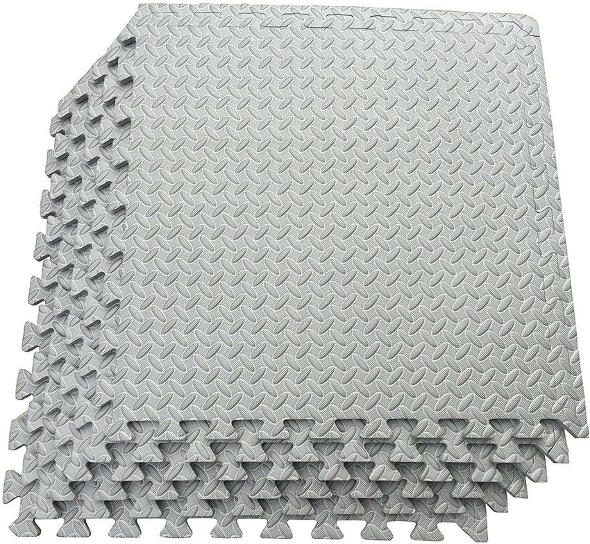 KOBO Puzzle Exercise Mat EVA Foam Interlocking Tiles Protective Flooring for Gym and Cushion for Workouts 6 Feet x 4 Feet Grey 12 mm Exercise Gym Mat Buy KOBO Puzzle