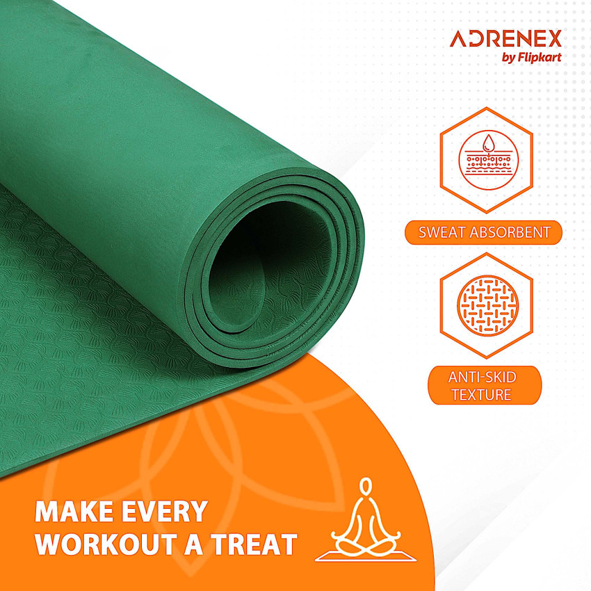 Adrenex by Flipkart yoga mat 6mm Army Green 6 mm Yoga Mat