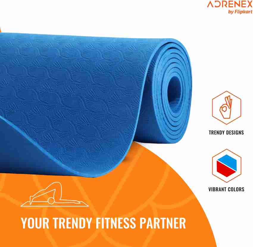 Adrenex by Flipkart Anti Skid Yoga Mat with Strap, Orange 6 mm