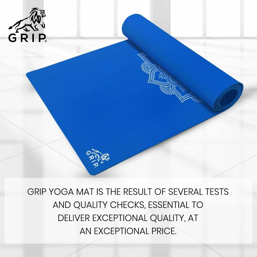 Grip 36 Inches x 78 Inches Standard Series Blue Color Mandala Design 12 mm Yoga Mat Buy Grip 36 Inches x 78 Inches Standard Series Blue Color Mandala Design 12 mm