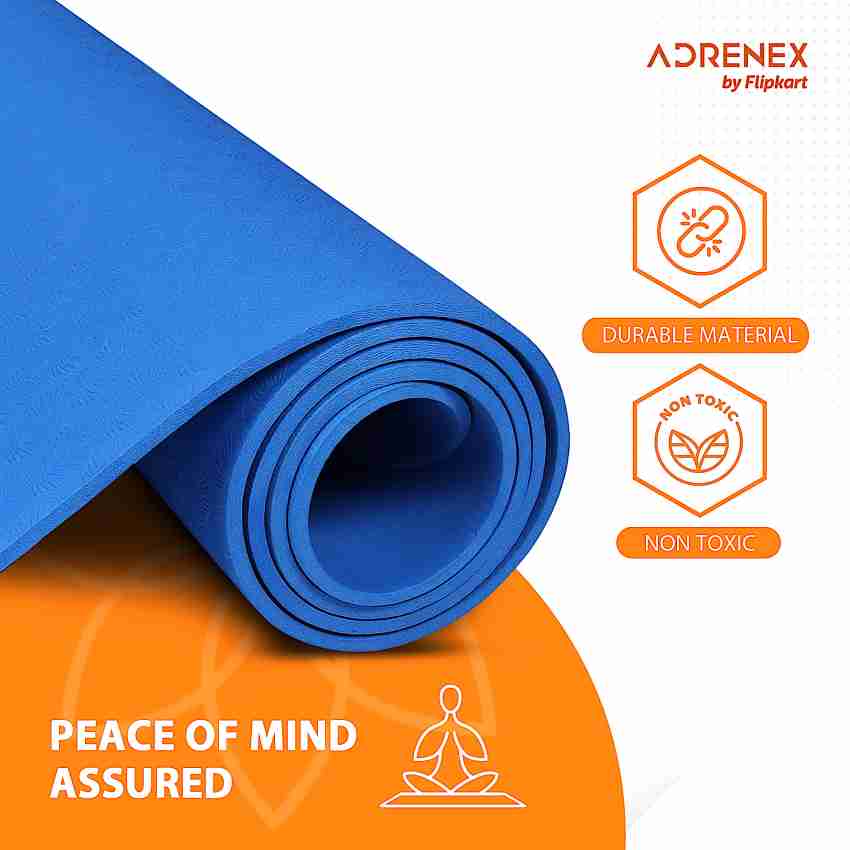 Adrenex by Flipkart Yoga mat ( 6mm Blue ) Blue 6 mm Yoga Mat - Buy Adrenex  by Flipkart Yoga mat ( 6mm Blue ) Blue 6 mm Yoga Mat Online at Best Prices  in India - Sports & Fitness