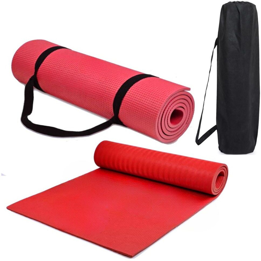 SPOKOFIT EVA Non Slip Yoga mat with Bag and Strap Cushioned and Easy to Portable Red 4 mm Yoga Mat Buy SPOKOFIT EVA Non Slip Yoga mat with Bag and Strap Cushioned and