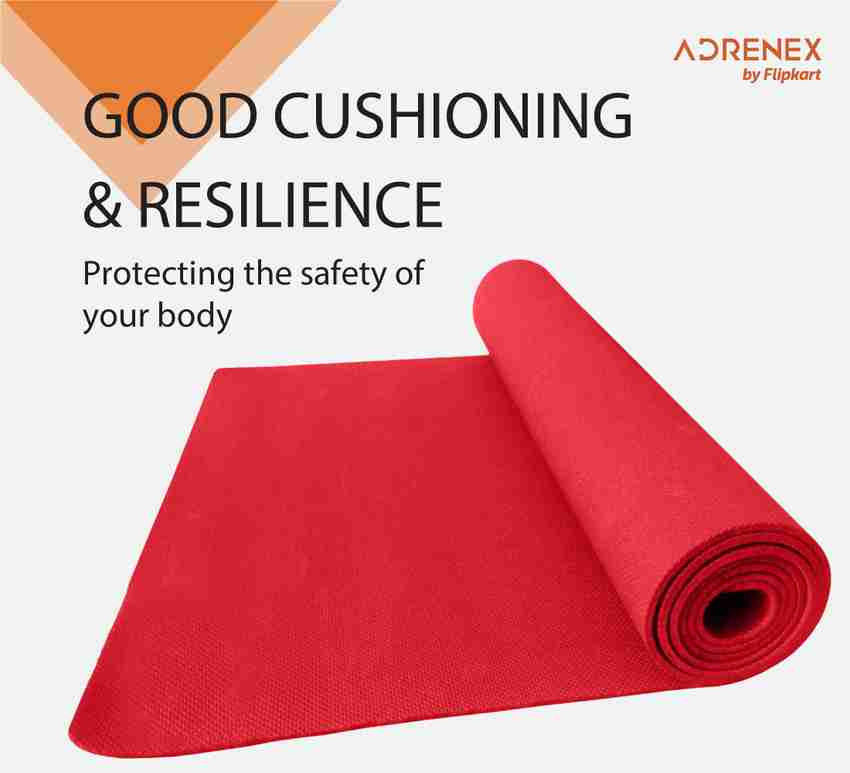 Adrenex by Flipkart Yoga Mat 6mm Exercise Mat for Gym Home Workout Fitness EVA Anti Skid Material Red 6 mm Yoga Mat Buy Adrenex by Flipkart Yoga Mat 6mm Exercise Mat