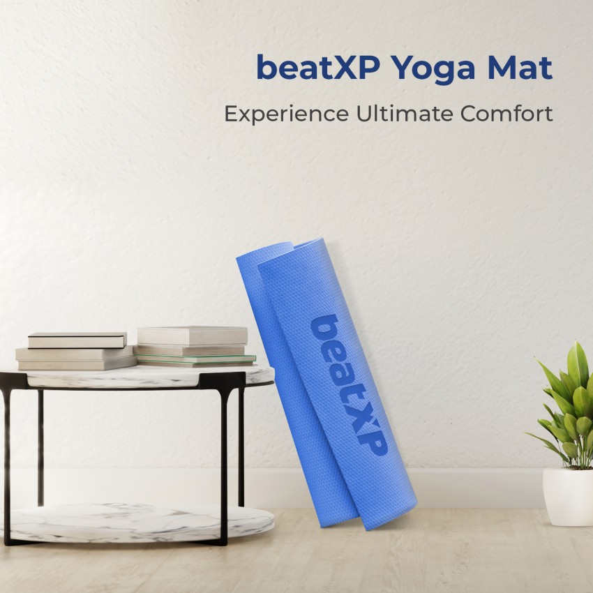 beatXP 4mm EVA Yoga Mat for Women & Men | Textured Surface | Extra Thick |  High Resilience Exercise Mat for Meditation | Floor & Gym Fitness Workout