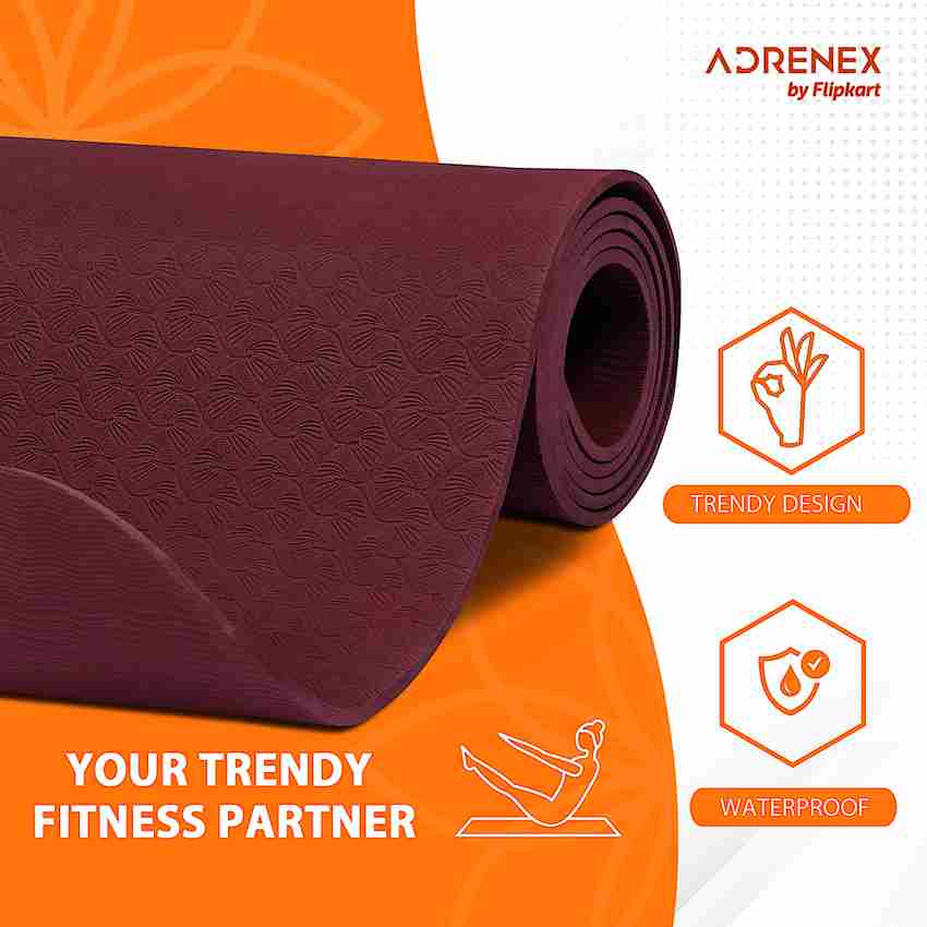 Adrenex by Flipkart 6mm Wine 6 mm Yoga Mat