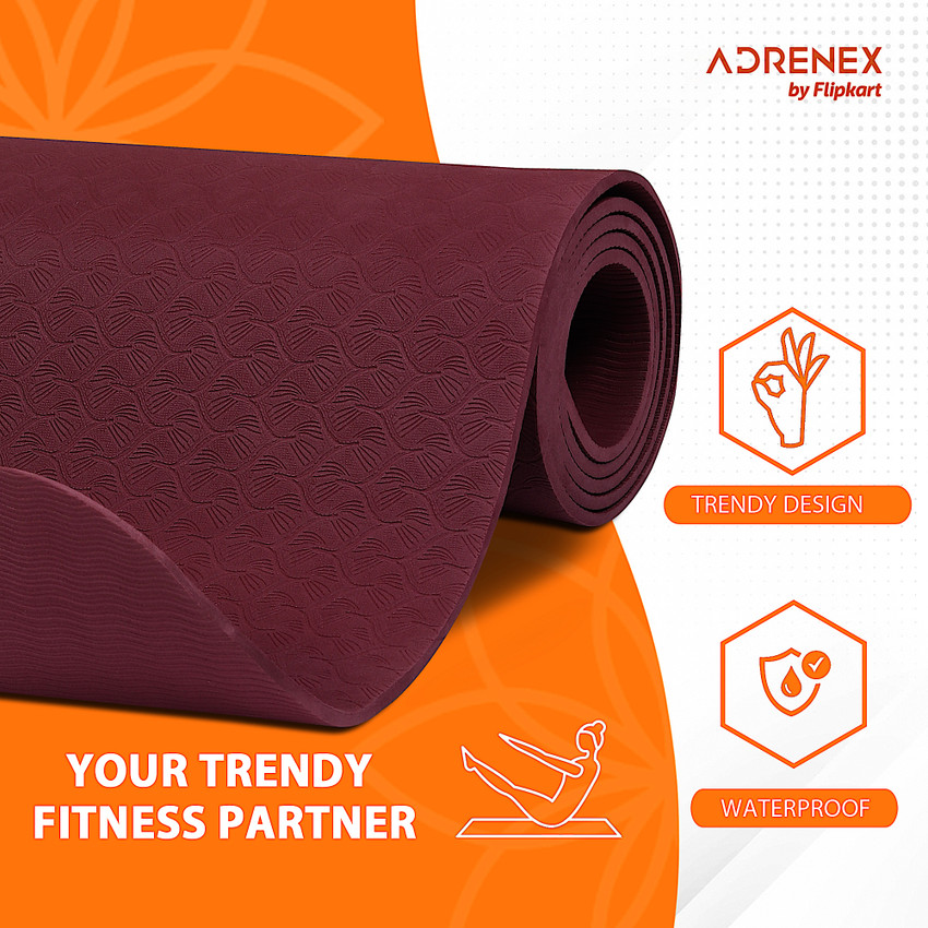 Adrenex by Flipkart 6mm Wine 6 mm Yoga Mat