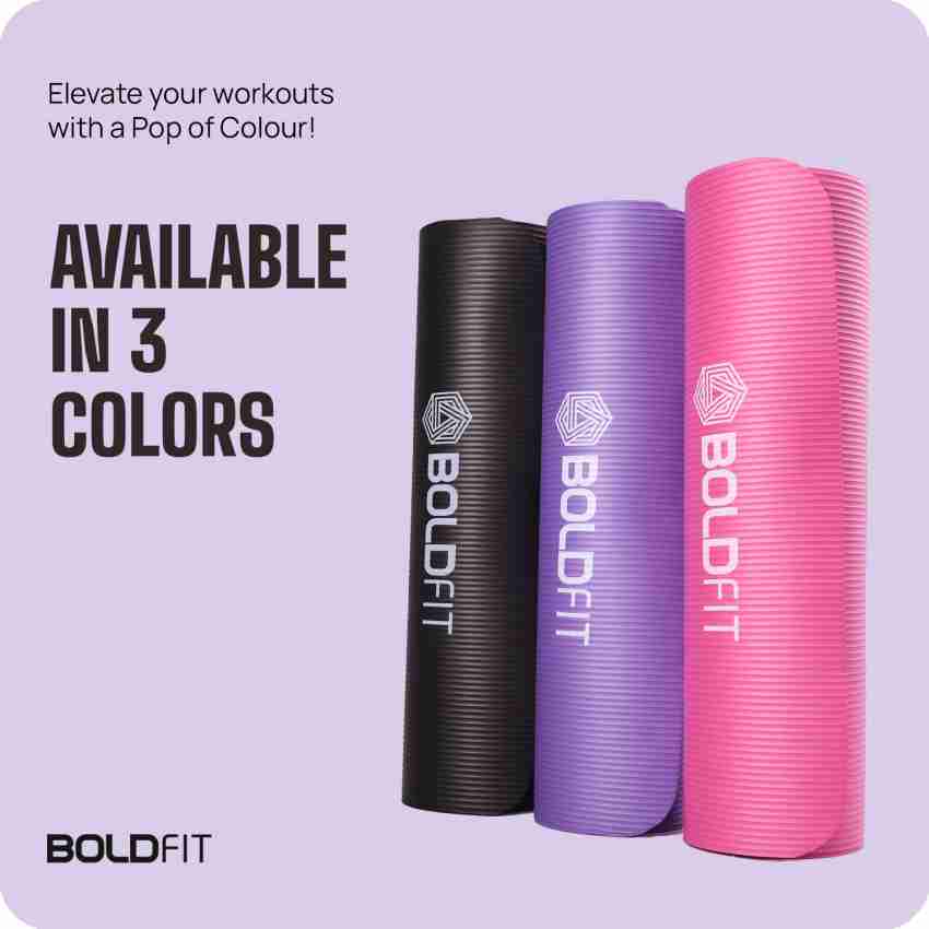 BOLDFIT NBR Yoga Mat For Women & Men-10mm Thick Non Slip Exercise mat For  Home-Gym Workout Purple 10 mm Yoga Mat - Buy BOLDFIT NBR Yoga Mat For Women  & Men-10mm Thick