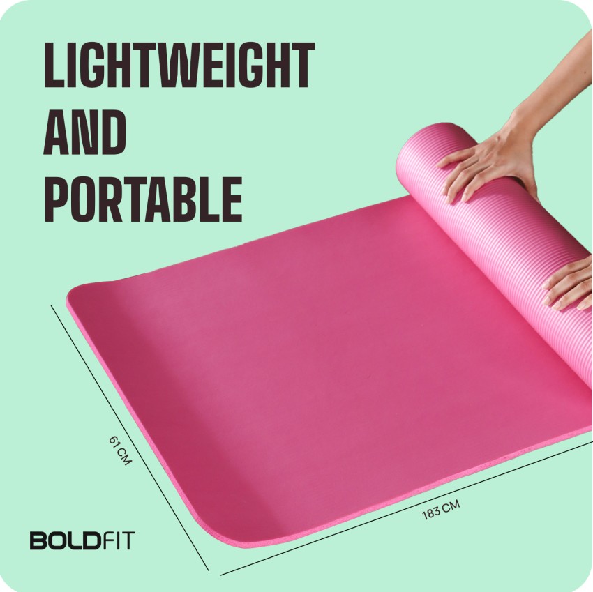 Boldfit Yoga Mat for Yoga Fitness Workout Unisex (Purple Color) 6 Feet