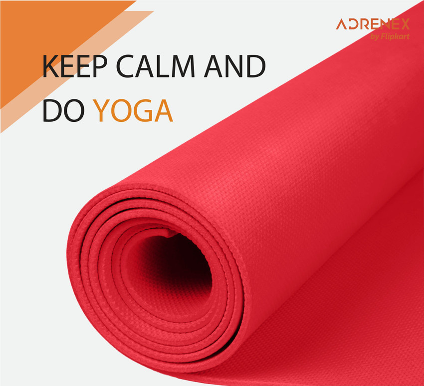 Adrenex by Flipkart Yoga Mat 6mm Exercise Mat for Gym Home Workout Fitness EVA Anti Skid Material Red 6 mm Yoga Mat Buy Adrenex by Flipkart Yoga Mat 6mm Exercise Mat