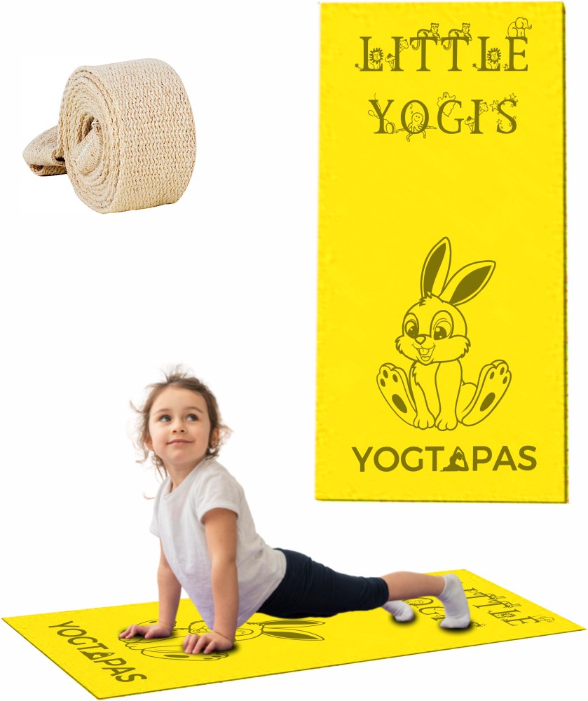 Yoga mat for kids girls boys children little yogis champs with carry Strap  light