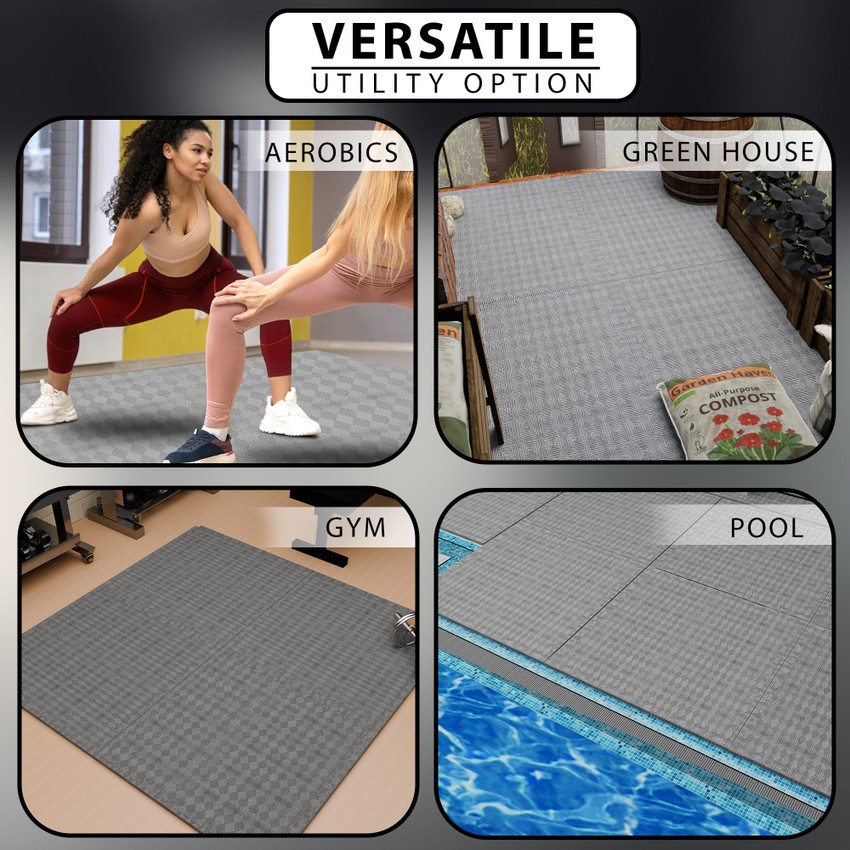 Easyhome Gym Mats for Floor for Home and Living Room Interlocking Rubber Floor Gym Mats Grey 11 mm Exercise Gym Mat Buy Easyhome Gym Mats for Floor for Home and