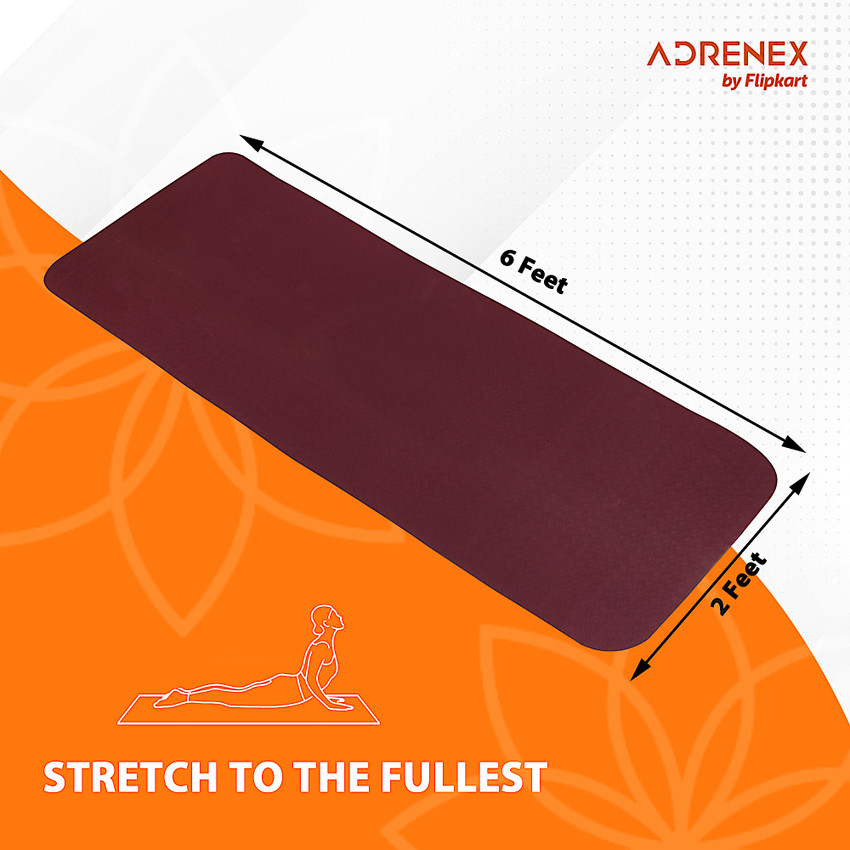 Adrenex by Flipkart yoga mat 6mm Wine 6 mm Yoga Mat Buy
