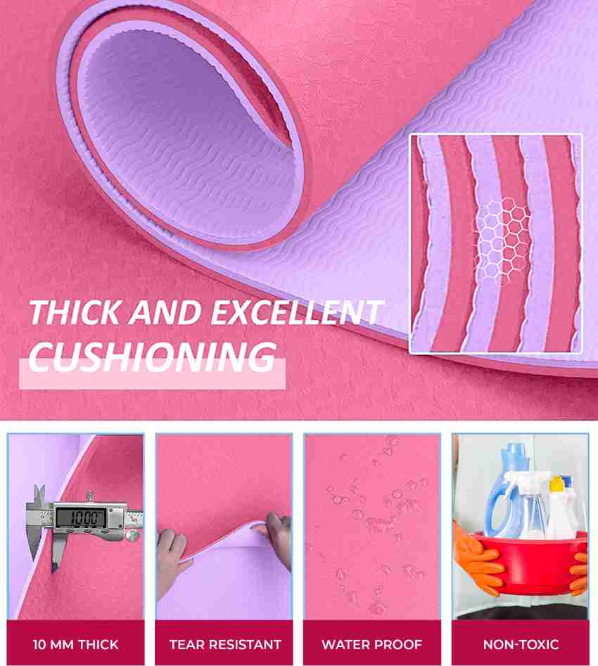Buy Werfit Pink Thermoplastic Elastomers Tpe Yoga Mat For Women
