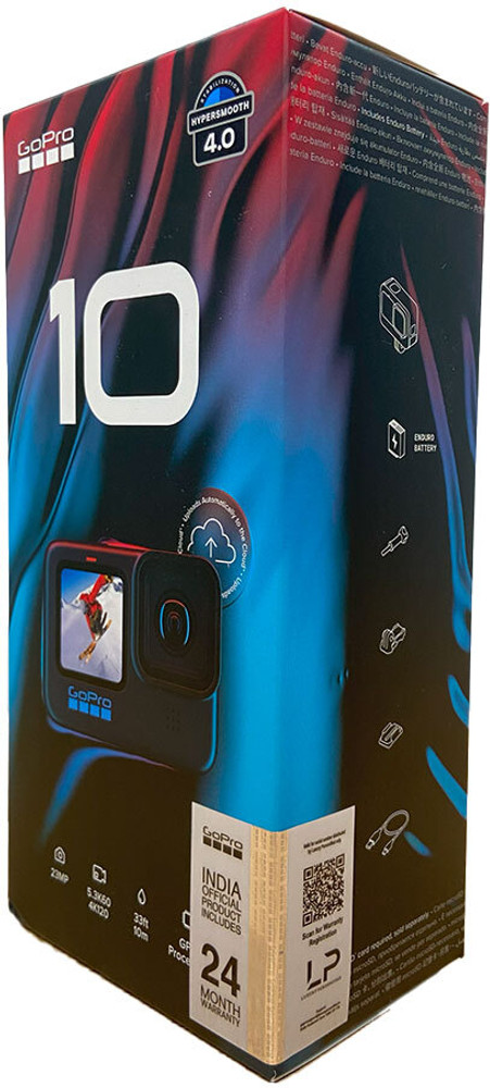 GoPro Hero 10 Waterproof with Front LCD and Touch Rear Screens, 5.3K60  Ultra HD Video, 1080p Live Streaming, Webcam, Stabilization Sports and  Action Camera Price in India - Buy GoPro Hero 10