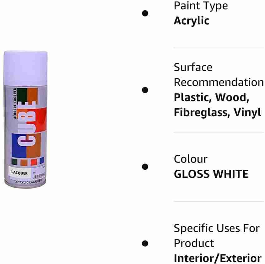 Fast Dry 400ML Bright White Spray Paint Black Lacquer Paint For Wood