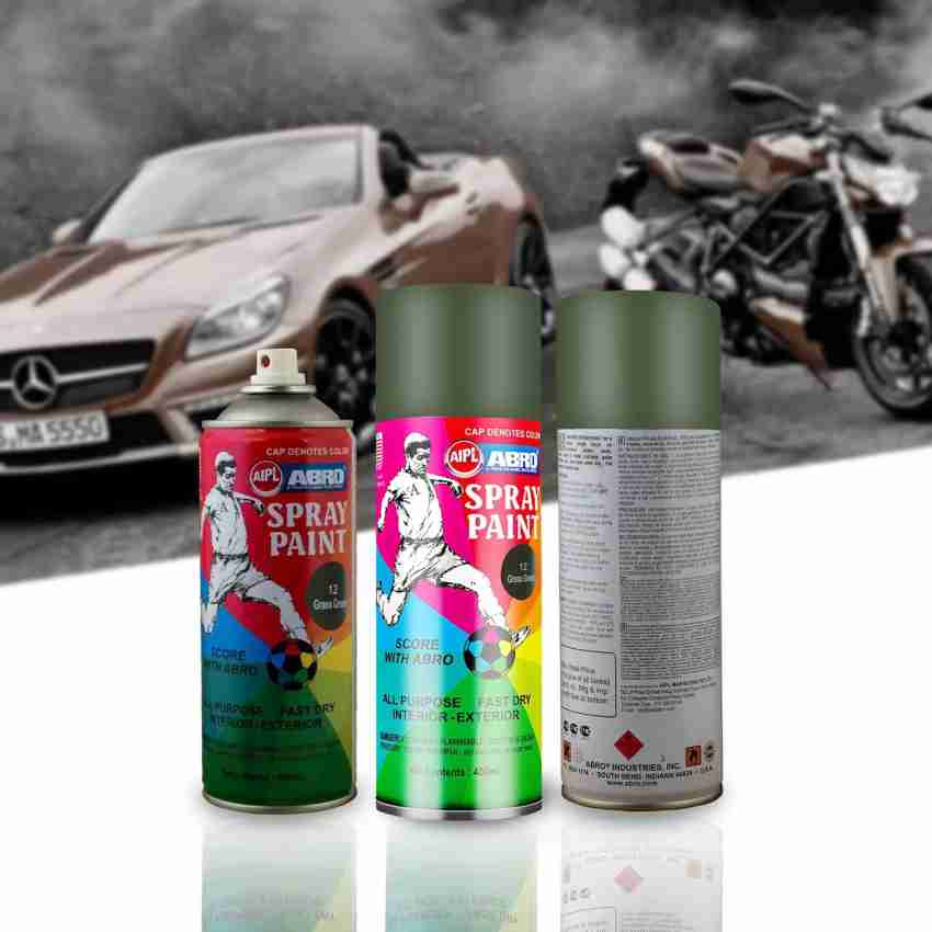 ABRO SP-40 Multipurpose Colour Spray Paint Can for Cars and Bikes (400ml,  White, 1 Pc)